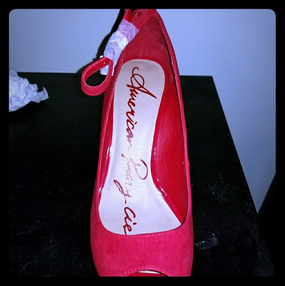 Red Peep-toe Pump