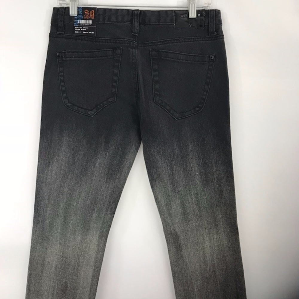 Soho Babe Junior Black Skinny Jeans Gradient Wash