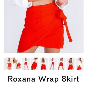 Verge girl: red wrap skirt