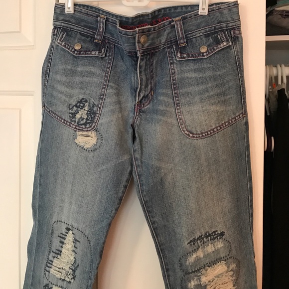 Abercrombie & Fitch Distressed Bootcut Jeans - Picture 2 of 7