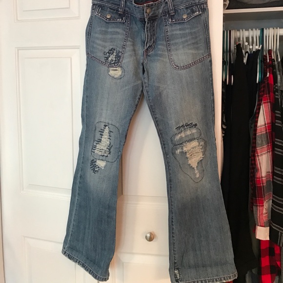 Abercrombie & Fitch Distressed Bootcut Jeans - Picture 3 of 7