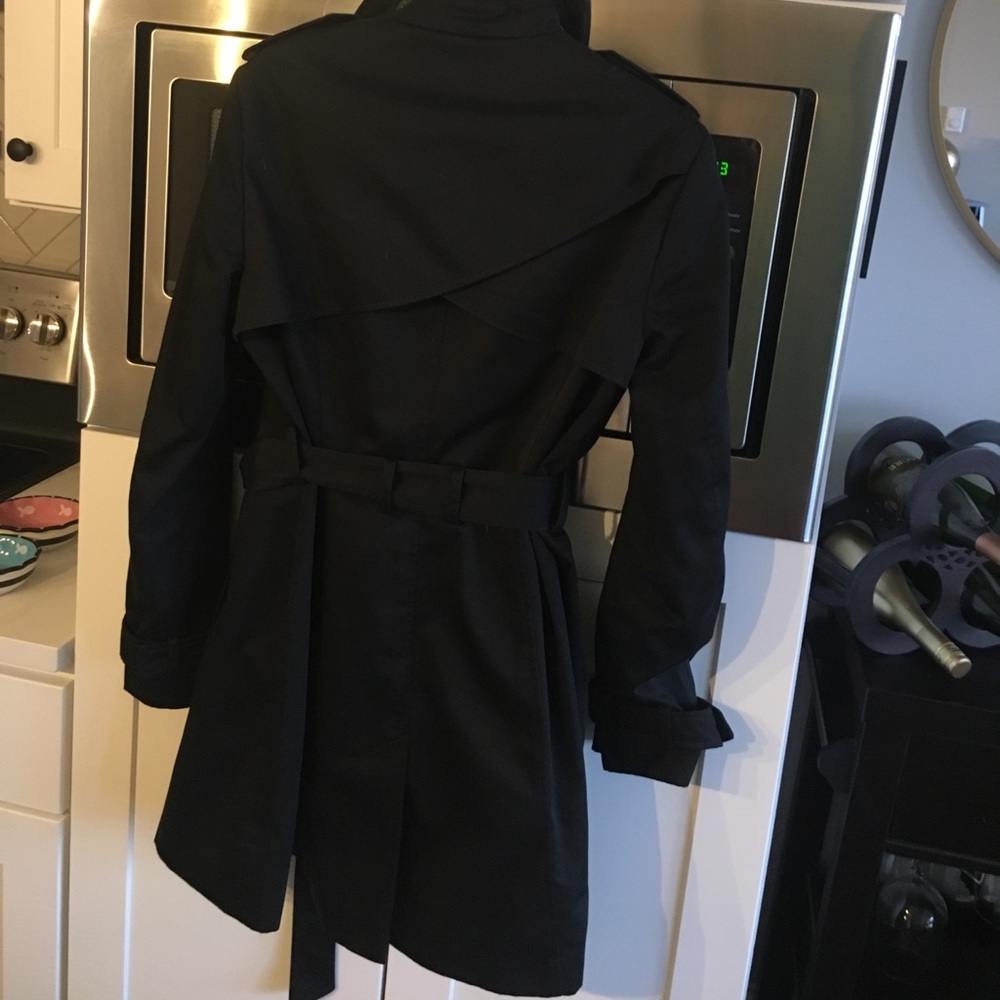 Adorable ASOS Black Buttoned Trench Coat - Picture 6 of 7
