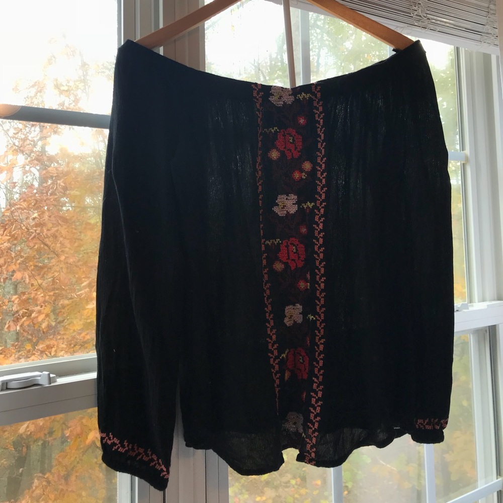 Off The Shoulder Embroidered Top