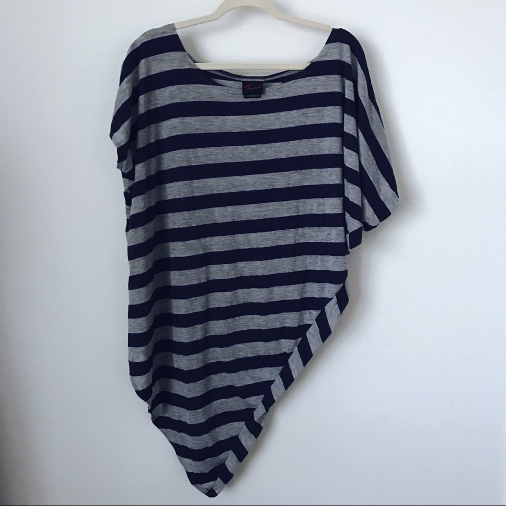 Torrid Asymmetrical Striped Top