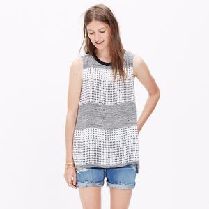Madewell Refined Tank Top In Hashtag Stripe