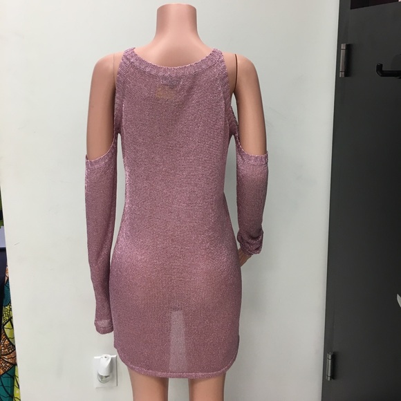 Distressed metallic sweater dress - Picture 2 of 2