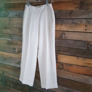 Lined wide leg dress pant