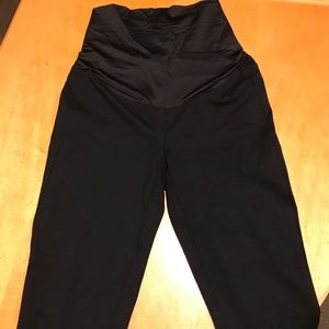 LOFT - Black Maternity seamed ponte leggings