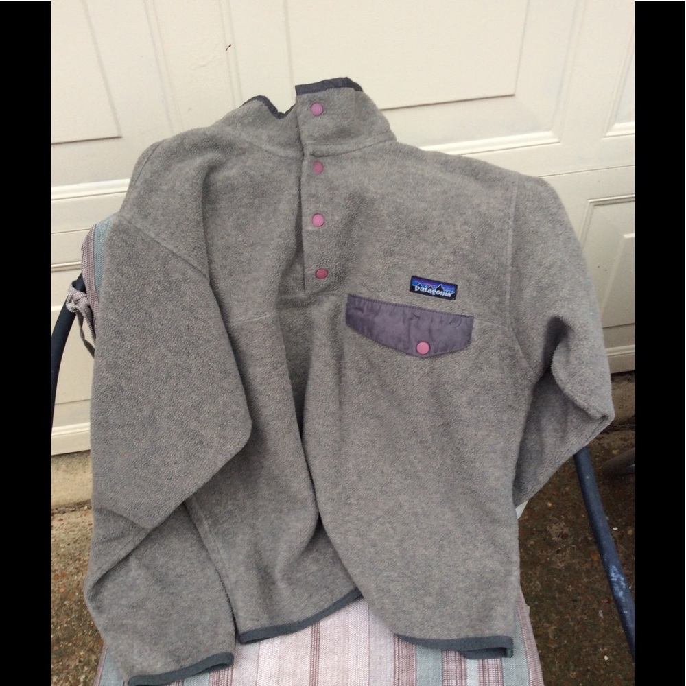 Patagonia Synchilla pocket pullover t snap green