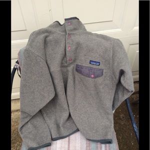 Patagonia Synchilla pocket pullover t snap green