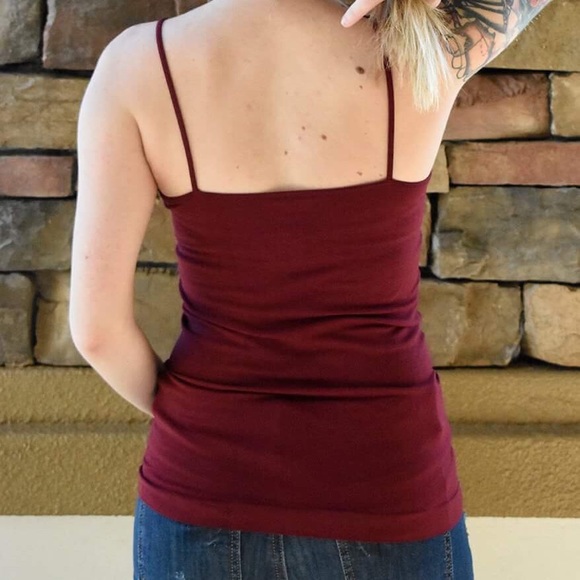 Burgundy Caged Cami - Picture 2 of 2