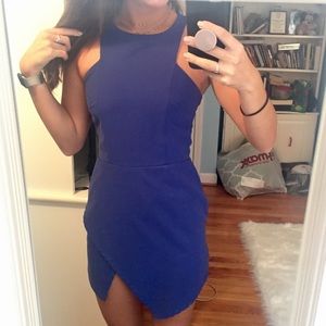 Cobalt blue sleeveless dress