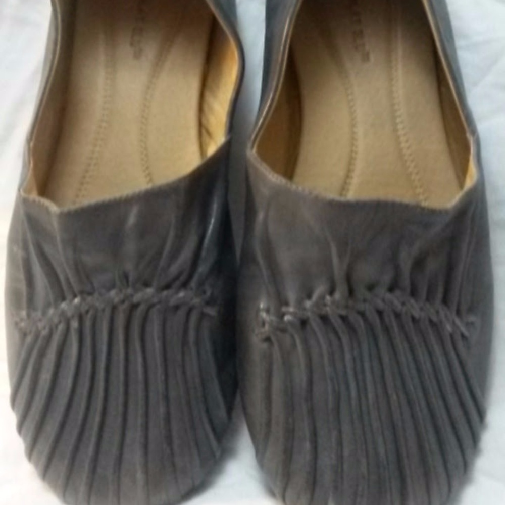 Chocolat Blu  Moccasin Flats grey Leather
