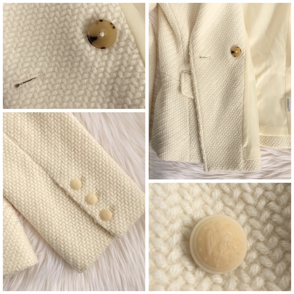 sold▪️vince wool-blend boucle military jacket - Picture 7 of 8