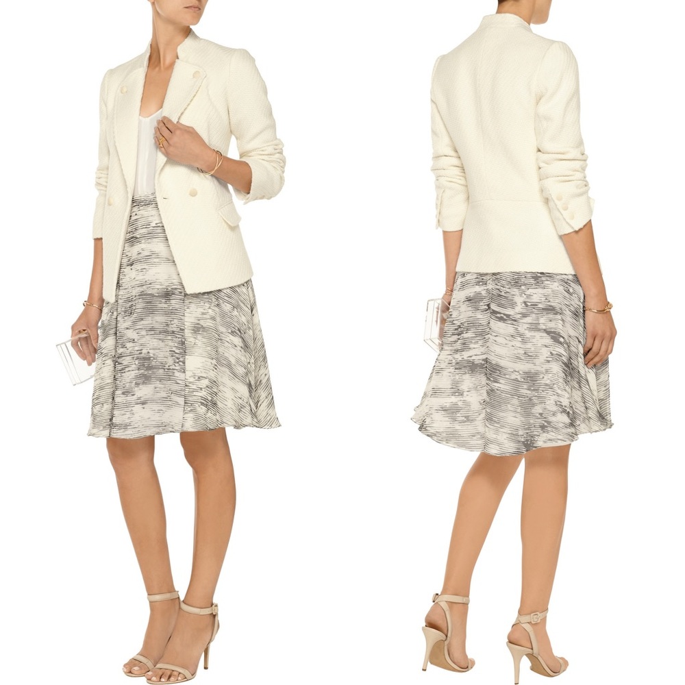 sold▪️vince wool-blend boucle military jacket - Picture 3 of 8