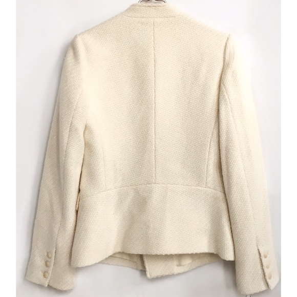 sold▪️vince wool-blend boucle military jacket - Picture 5 of 8