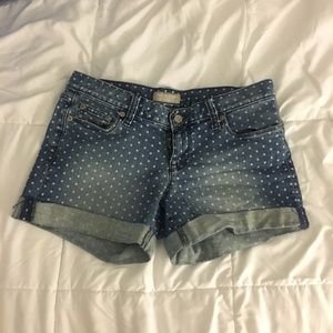 BANANA REPUBLIC denim polka dot shorts