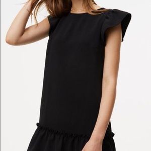 Loft ruffle sleeve flounce dress