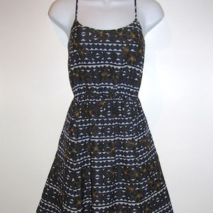 J. Crew Blue Flora Lined Sun Dress C8426