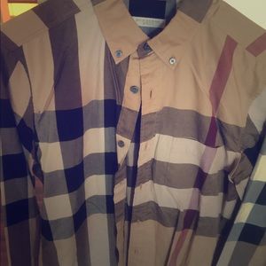 Authentic Burberry men's long sleeve shirt
