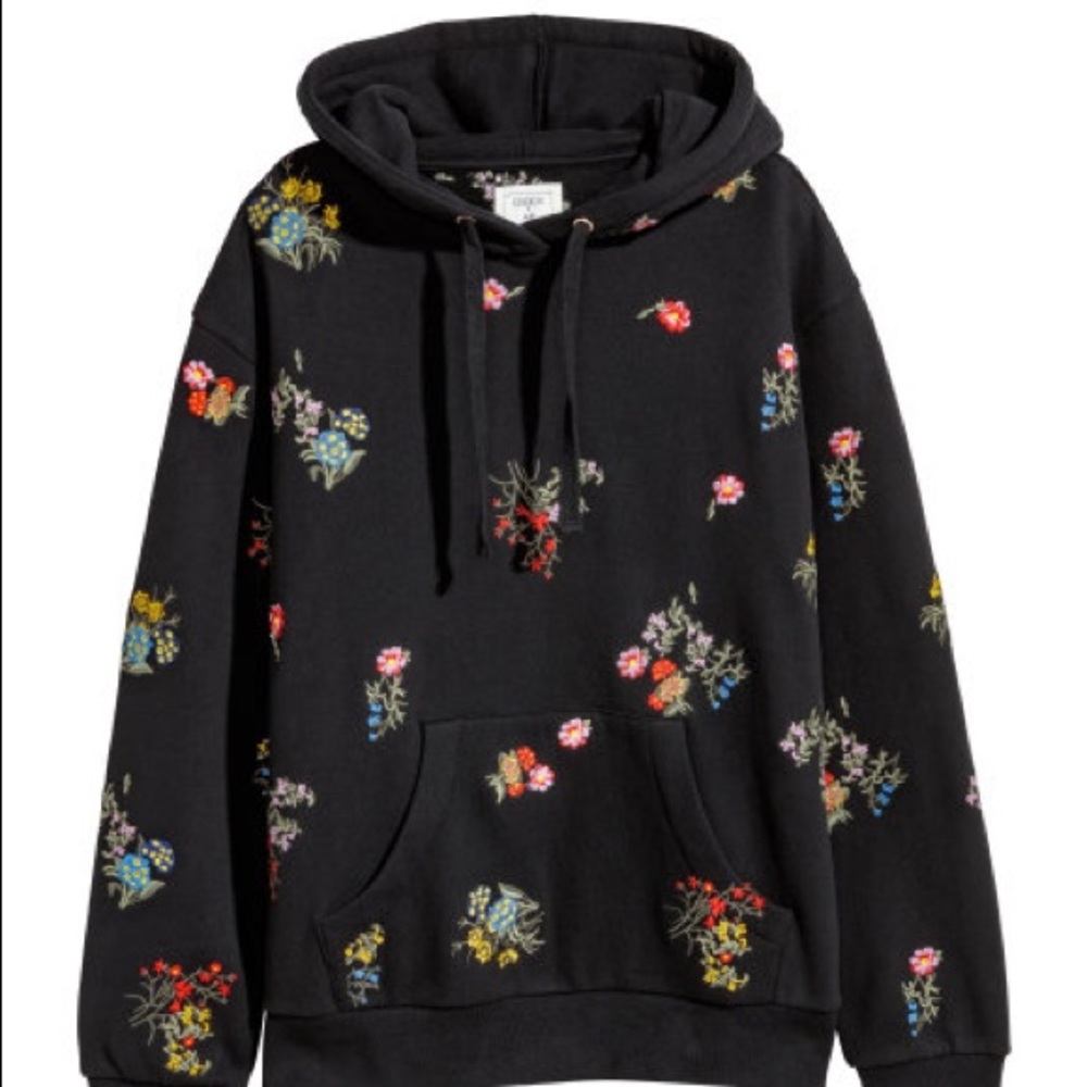 ERDEM x H&M. Floral hooded sweatshirt
