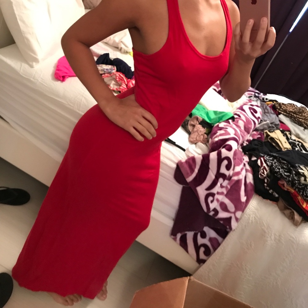 Casual red dress