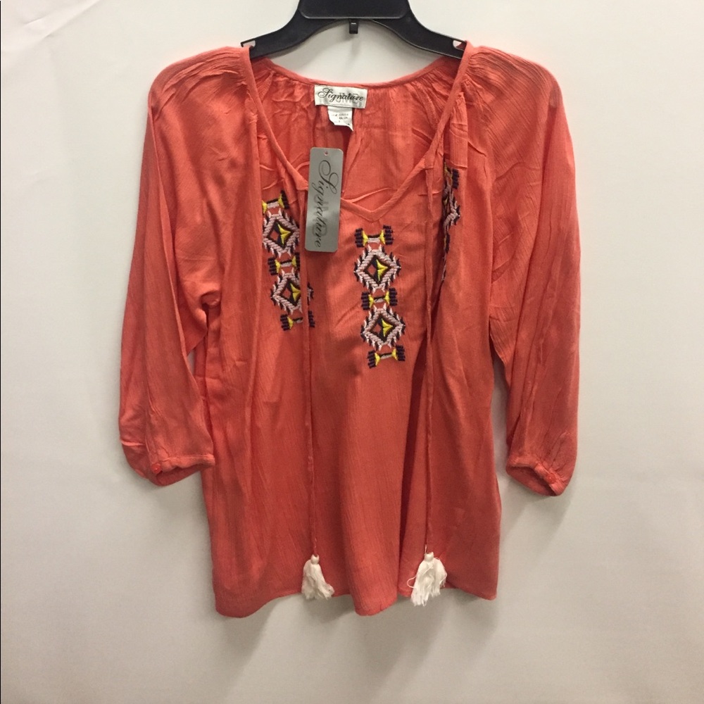 NWT JBM Signature XL 100% Rayon Blouse.