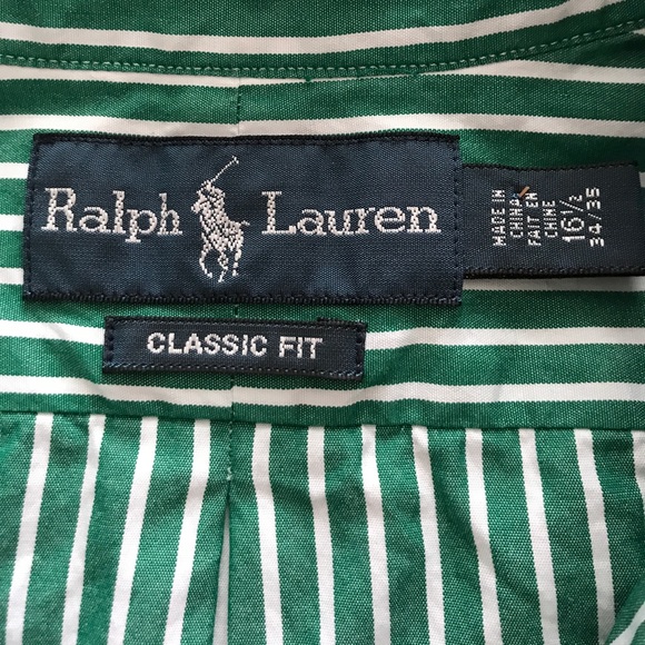 Polo Button Down Striped Men’s - Picture 3 of 5