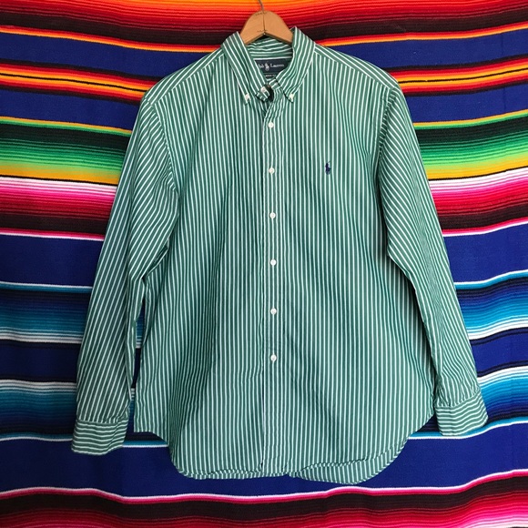 Polo Button Down Striped Men’s - Picture 4 of 5