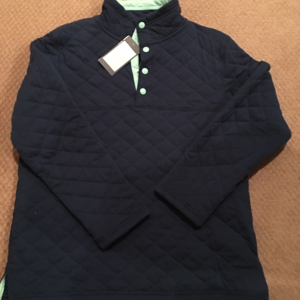 NWT Lauren James navy and Mint Linden Pullover.