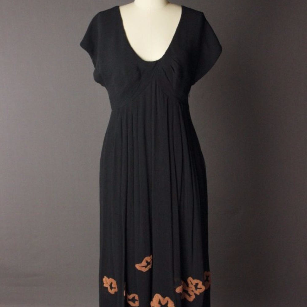 Catherine Malandrino Applique Chiffon Silk Dress 6