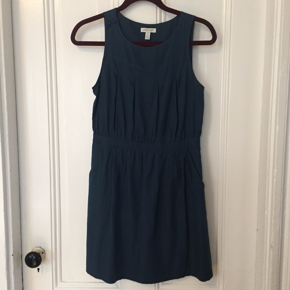 Lark & Wolff Blue Cotton Day Dress S