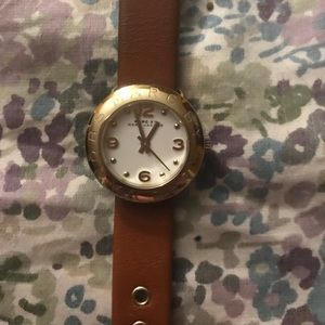 Marc Jacobs Cognac Leather Watch