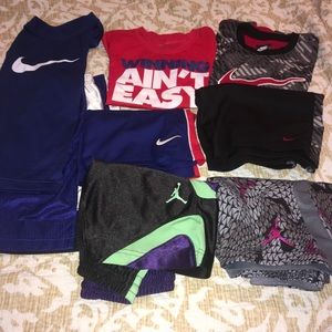 3 Nike outfits and 2 pair Jordan shorts boys 7