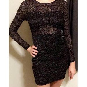 Express sheer lace mini dress