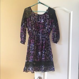 Multicolor Chiffon Leopard Dress by XOXO