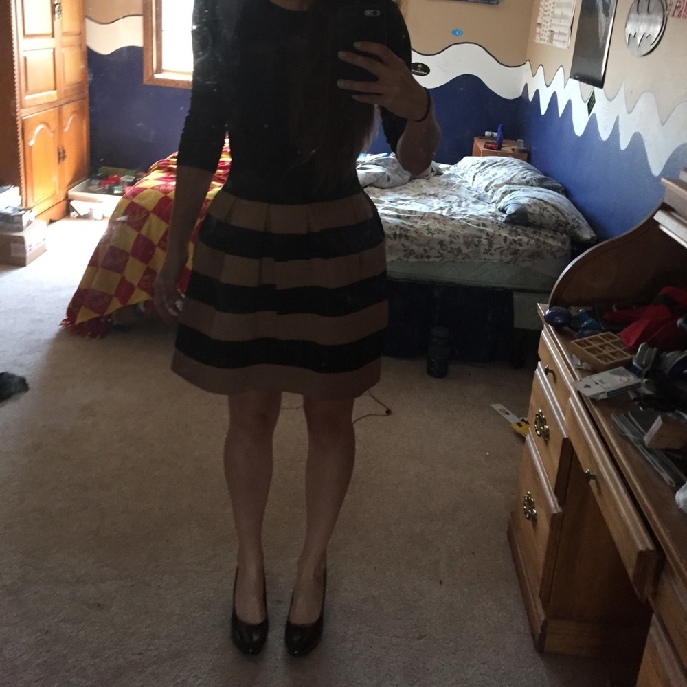 Black and Tan striped shirt