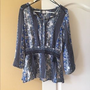 H&M Peplum Peasant Top