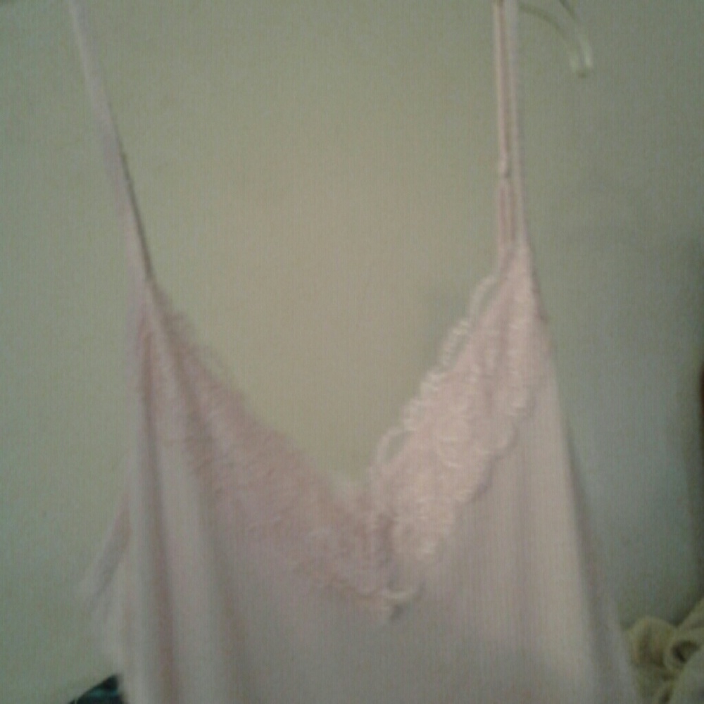 light pink cami with lace never worn