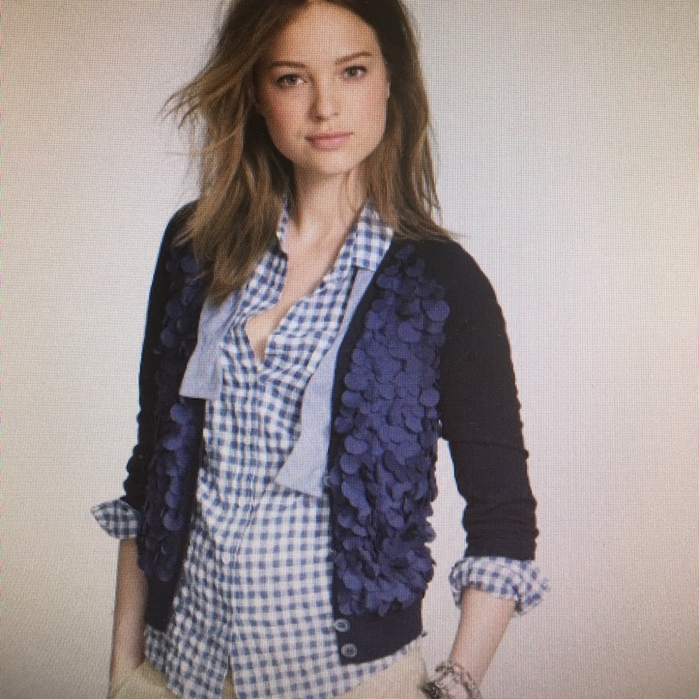 JCrew petal cardigan