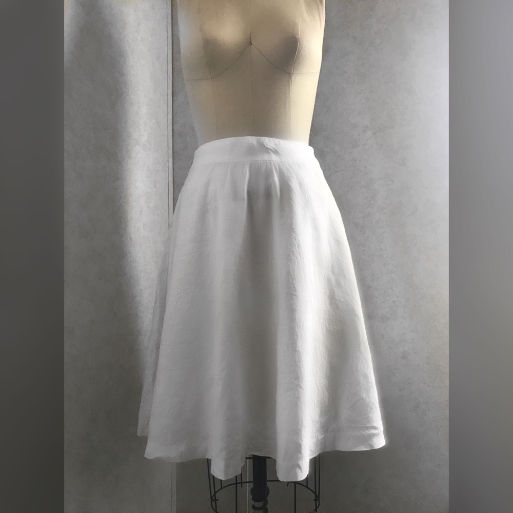 Banana Republic White Linen Skirt