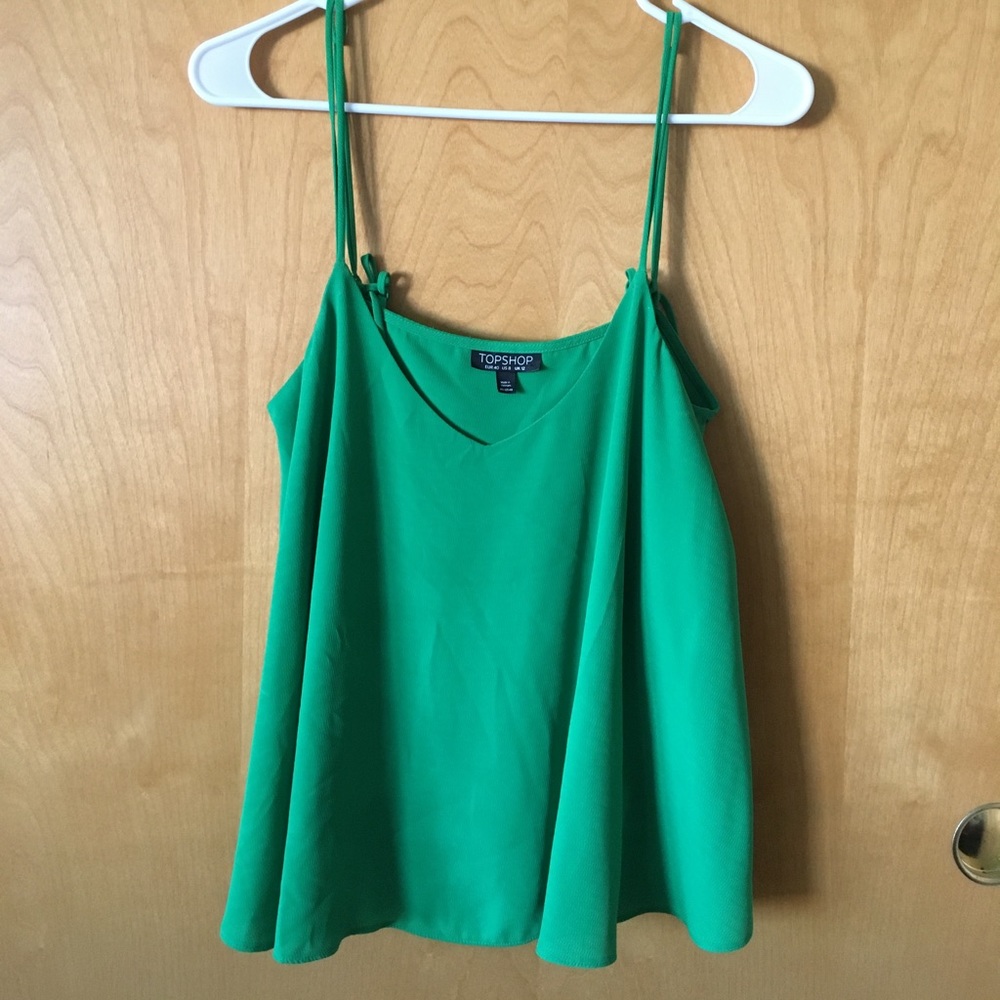 Topshop Green Flowy Cami