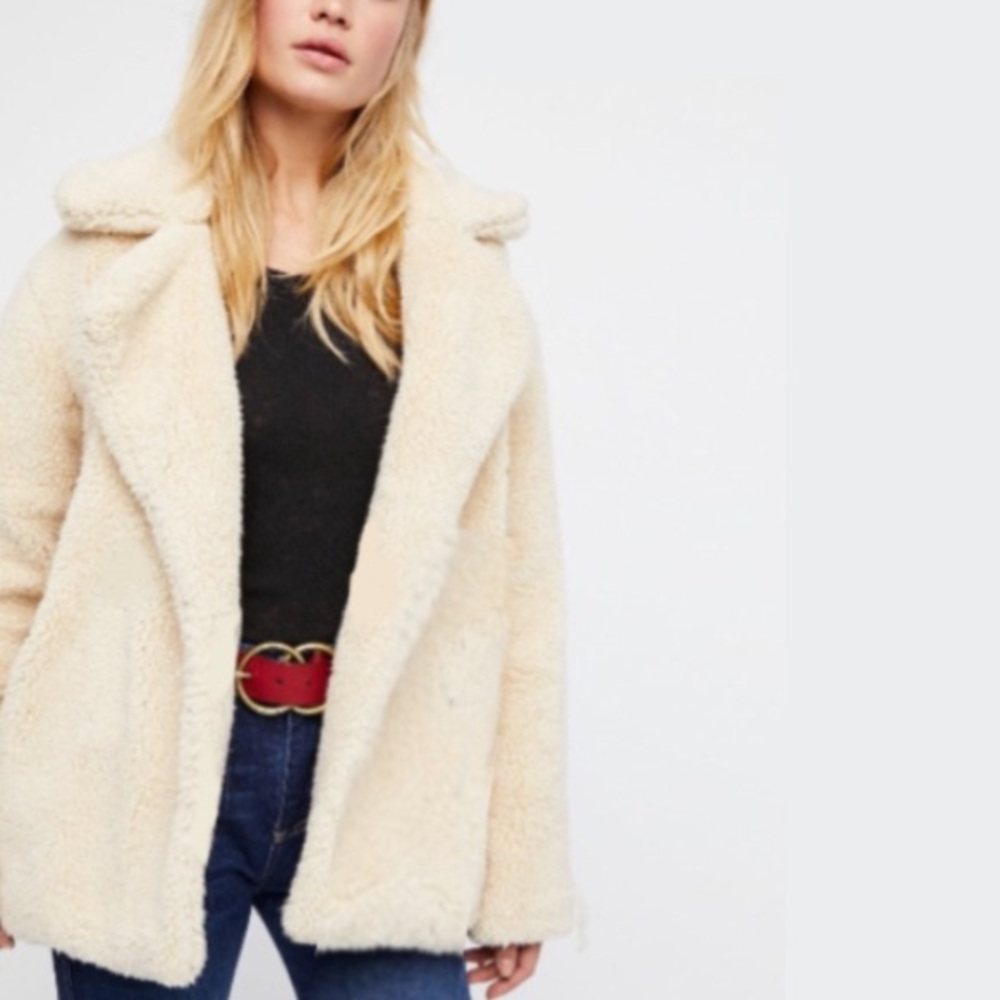 🎉HP🎉 Plush Faux Fur Collared COAT Jacket - Picture 3 of 7