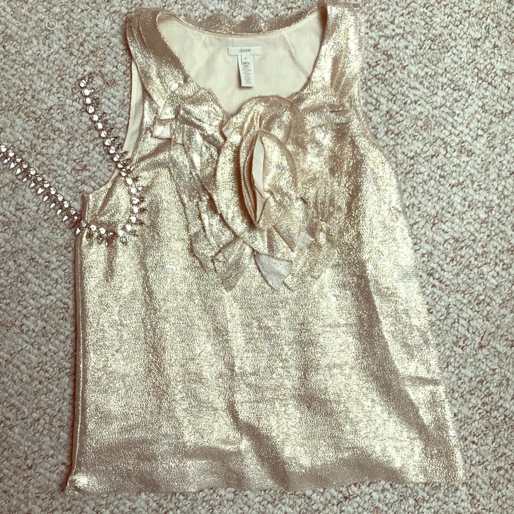 Gold glittery JCrew top