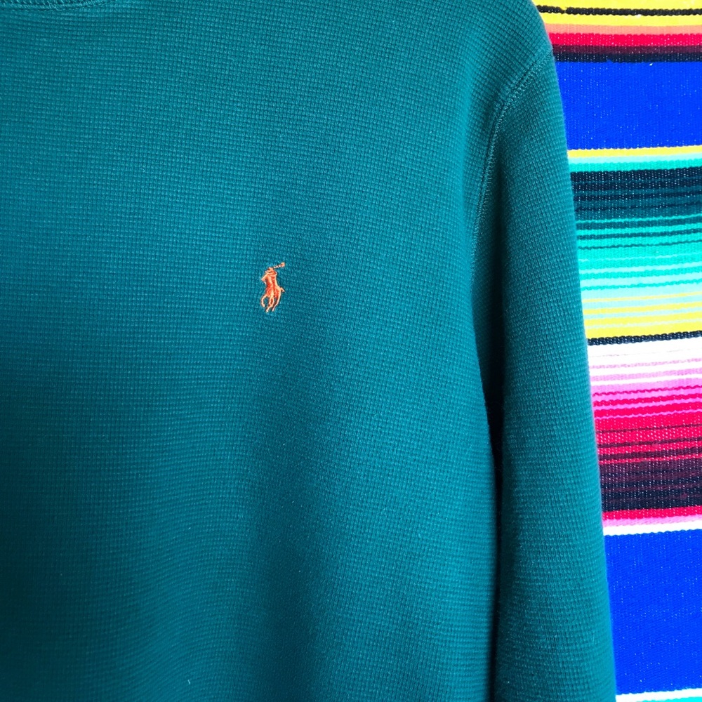 SALEPolo Thermal Waffle Knit Long Sleeve Tee Men’s - Picture 3 of 5