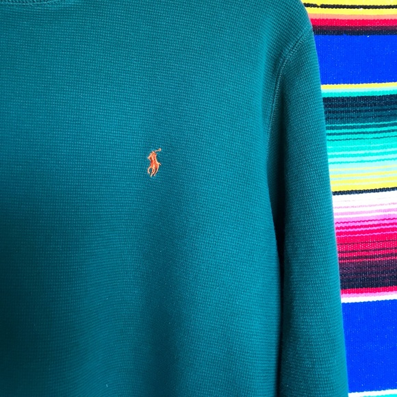 SALEPolo Thermal Waffle Knit Long Sleeve Tee Men’s - Picture 3 of 5