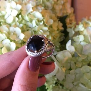 SALE - David Yurman Black Onyx Infiniti Ring sz 7