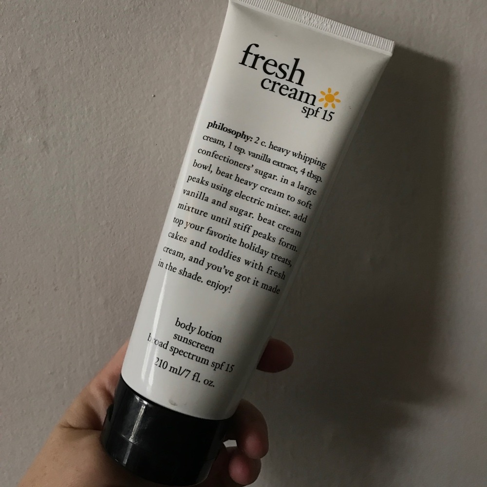Philosophy Fresh Cream Sunscreen Lotion • SPF 15