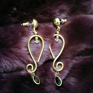 Bold Scroll Gold Earrings