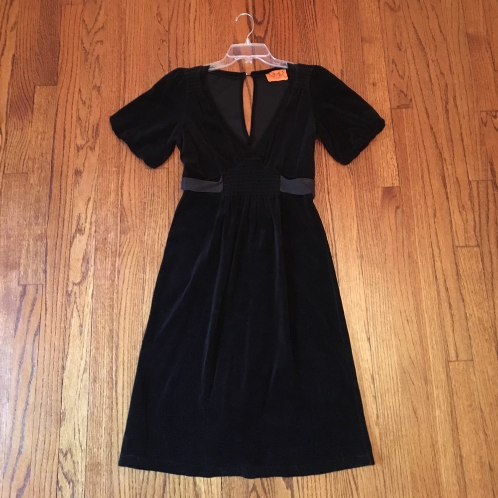 Juicy cotton velvet black dress. Size small.